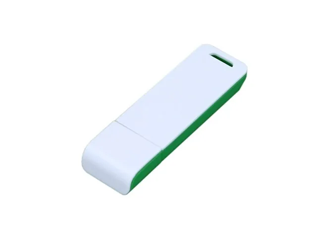 USB 2.0- флешка на 64 Гб с оригинальным двухцветным корпусом фото 3