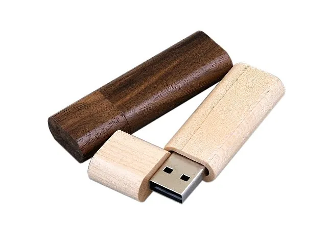USB 2.0- флешка на 64 Гб эргономичной прямоугольной формы с округленными краями фото 3
