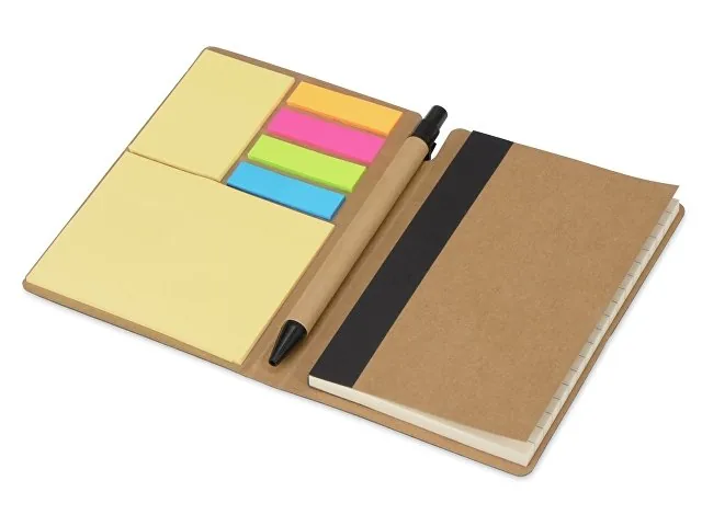 Блокнот А6 «Write and stick» с ручкой и набором стикеров фото 2