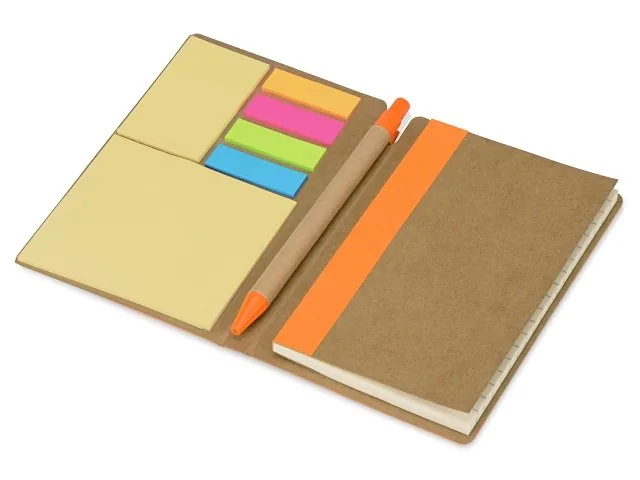 Блокнот А6 «Write and stick» с ручкой и набором стикеров фото 2