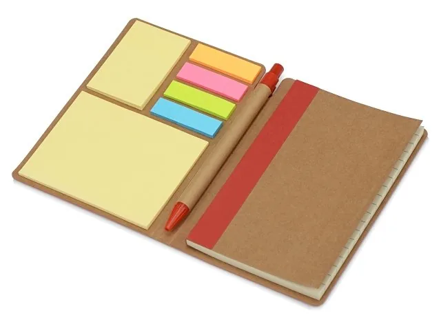 Блокнот А6 «Write and stick» с ручкой и набором стикеров фото 2