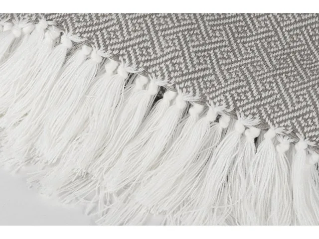 Плед акриловый с белой бахромой «Tassel» фото 2