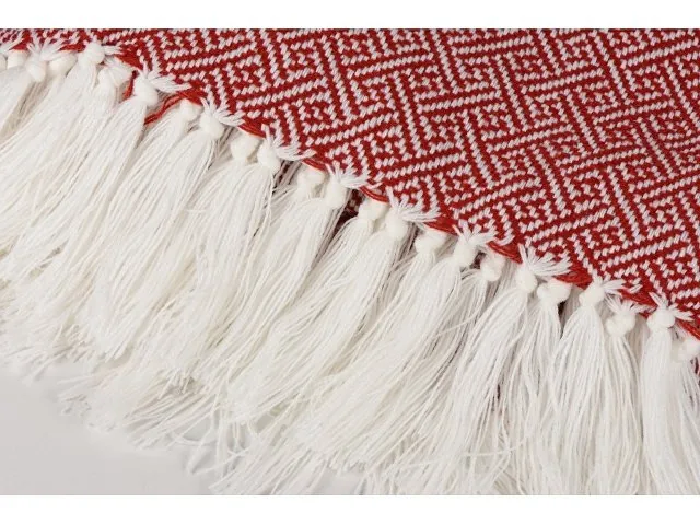 Плед акриловый с белой бахромой «Tassel» фото 2