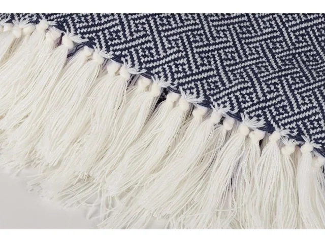 Плед акриловый с белой бахромой «Tassel» фото 2