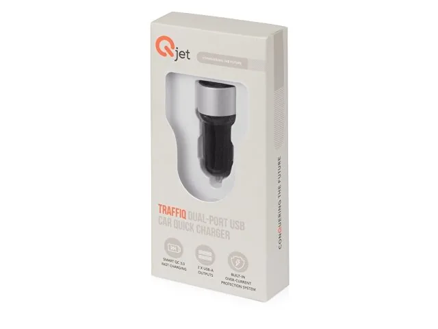 Адаптер автомобильный USB с функцией быстрой зарядки QC 3.0 «TraffIQ» фото 6