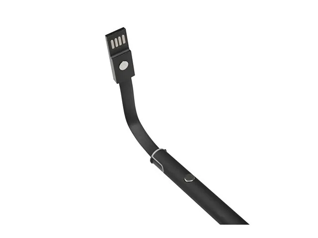 Ручка металлическая шариковая «Connect» с кабелем USB 2 в 1 фото 4