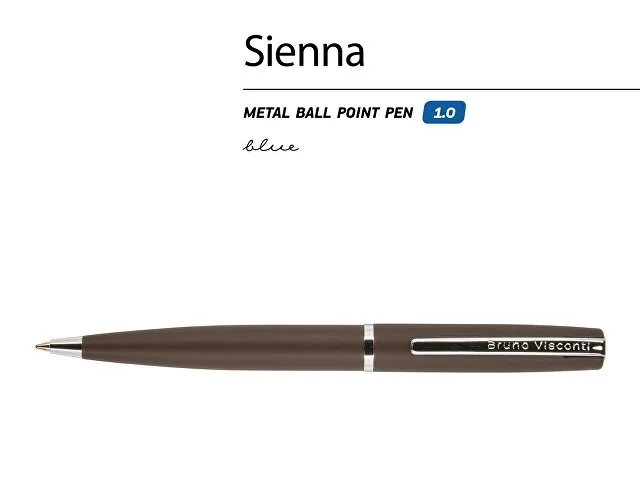 Ручка металлическая шариковая «Sienna», софт-тач фото 2