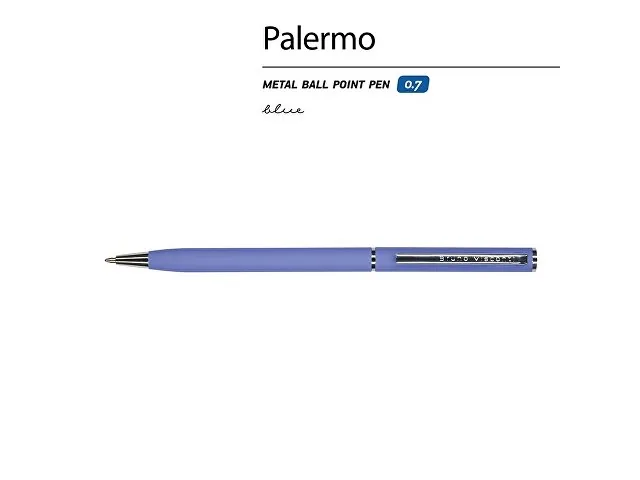 Ручка металлическая шариковая «Palermo», софт-тач фото 2