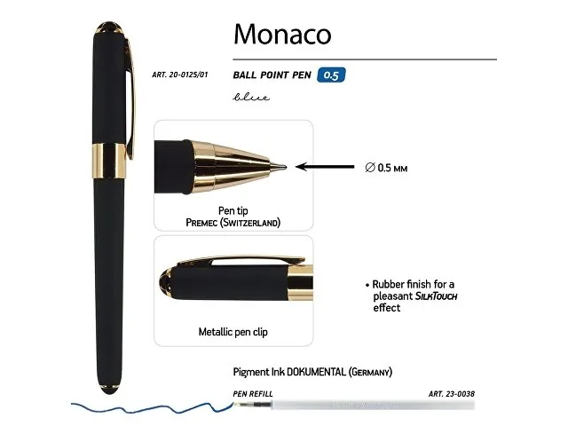 Ручка пластиковая шариковая «Monaco» фото 3
