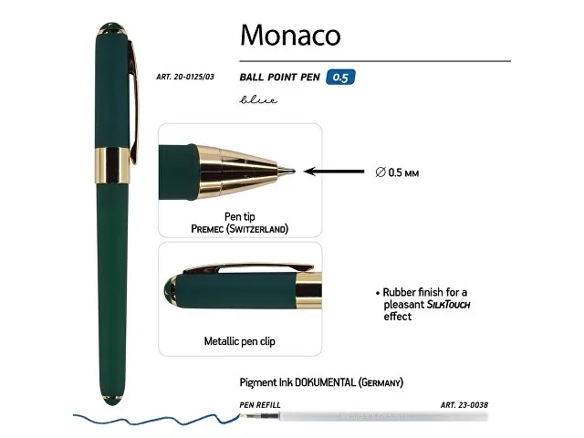 Ручка пластиковая шариковая «Monaco» фото 3