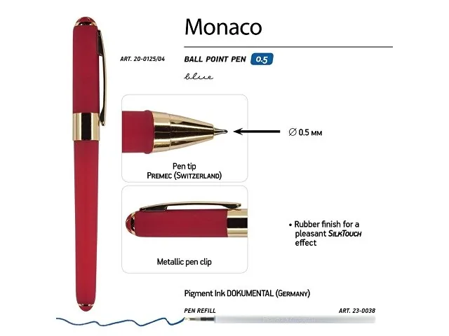 Ручка пластиковая шариковая «Monaco» фото 3