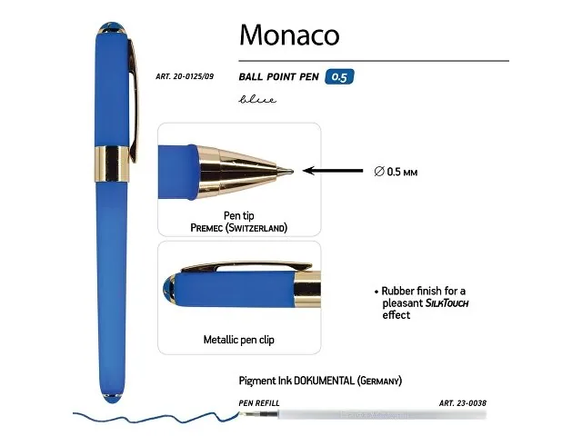 Ручка пластиковая шариковая «Monaco» фото 3
