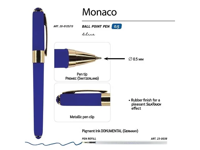 Ручка пластиковая шариковая «Monaco» фото 3