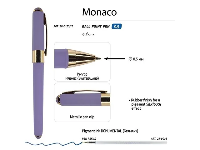 Ручка пластиковая шариковая «Monaco» фото 3