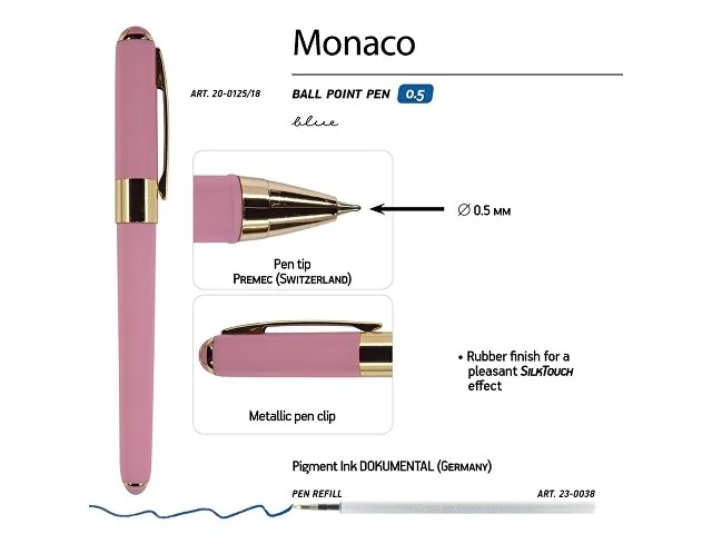 Ручка пластиковая шариковая «Monaco» фото 3