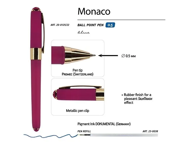 Ручка пластиковая шариковая «Monaco» фото 3