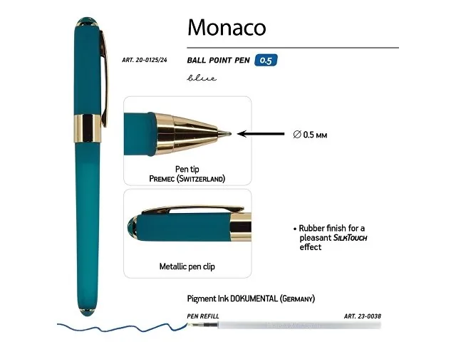 Ручка пластиковая шариковая «Monaco» фото 3