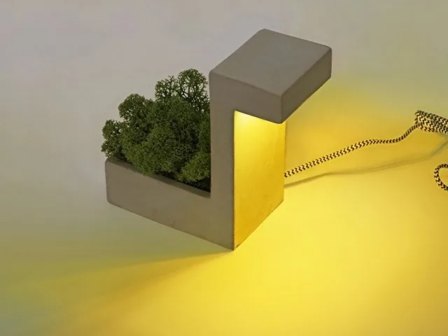 Настольная лампа из бетона «Blok Lamp» фото 3
