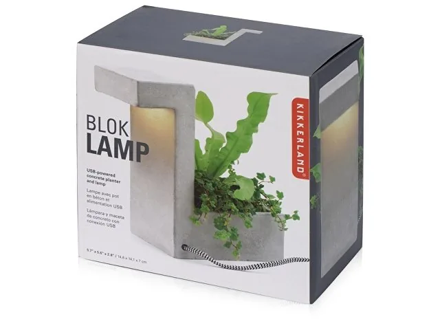 Настольная лампа из бетона «Blok Lamp» фото 7