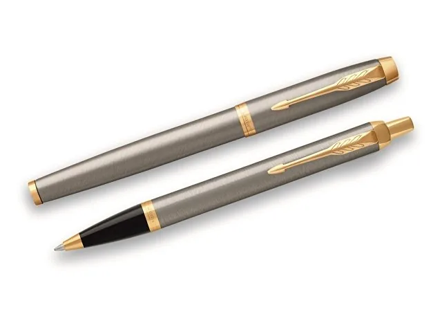 Набор Parker «IM Core Brushed Metal GT»: ручка шариковая, ручка роллер фото 2