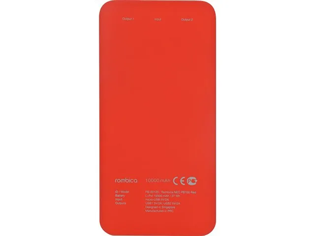 Внешний аккумулятор «NEO PB100», soft touch, 10000 mAh фото 4