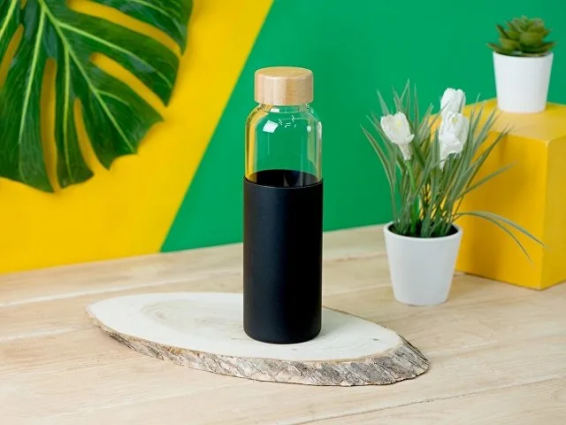Стеклянная бутылка для воды в силиконовом чехле «Refine» фото 15