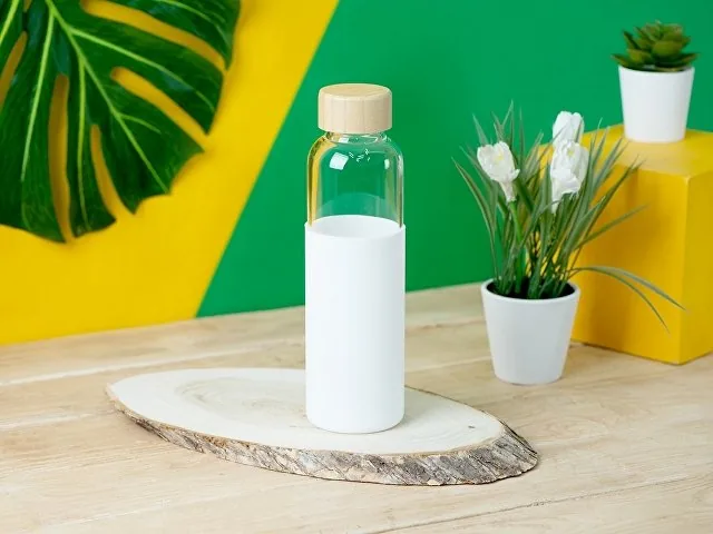 Стеклянная бутылка для воды в силиконовом чехле «Refine» фото 6