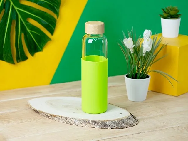 Стеклянная бутылка для воды в силиконовом чехле «Refine» фото 8