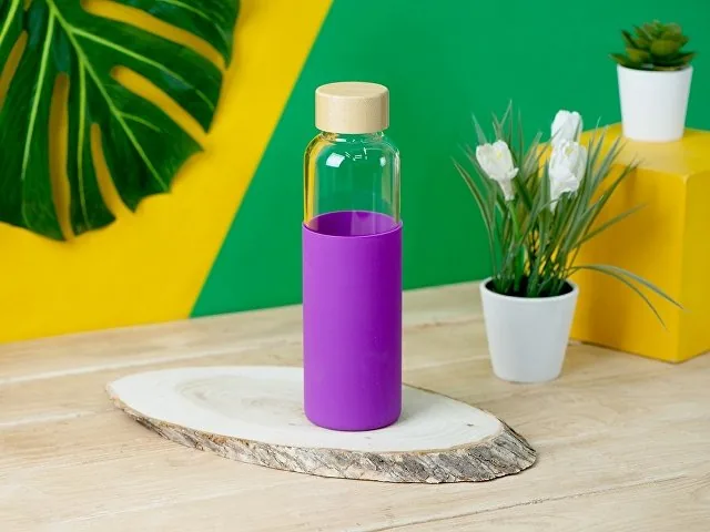 Стеклянная бутылка для воды в силиконовом чехле «Refine» фото 8