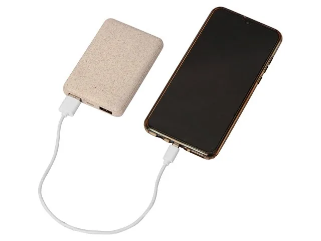 Внешний аккумулятор «Wheatty» из пшеничной соломы, 5000 mAh фото 2