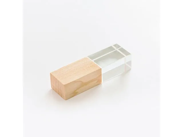 USB 2.0- флешка на 64 Гб кристалл дерево