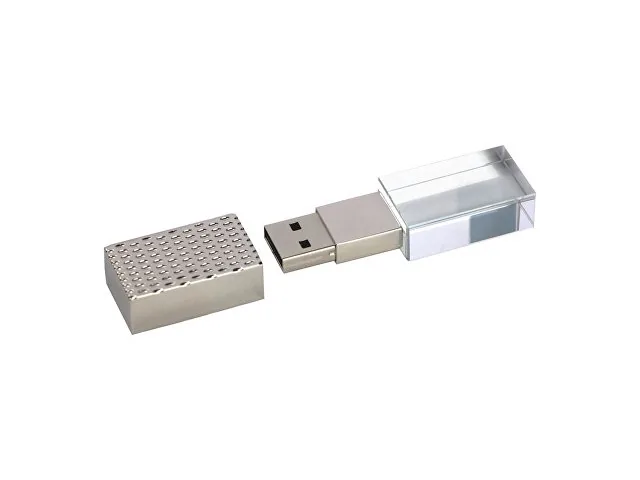 USB 2.0- флешка на 64 Гб кристалл в металле фото 2