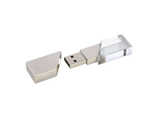 USB 2.0- флешка на 16 Гб кристалл в металле фото 2
