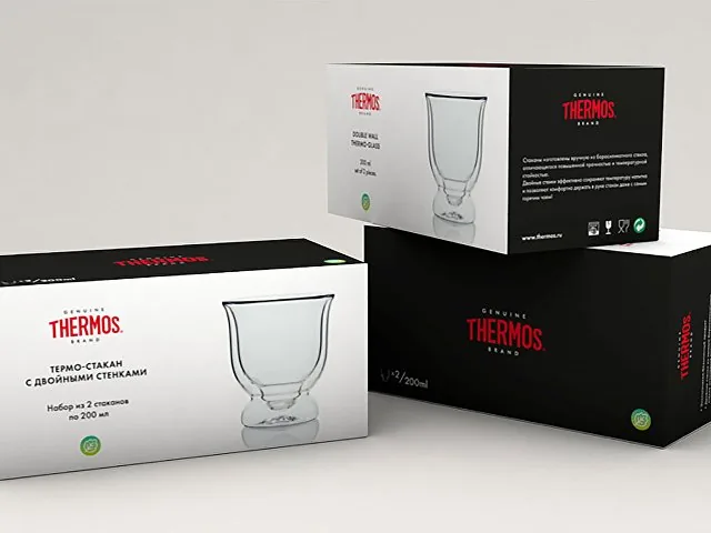 Набор стаканов из двойного стекла THERMOS, 200мл фото 3