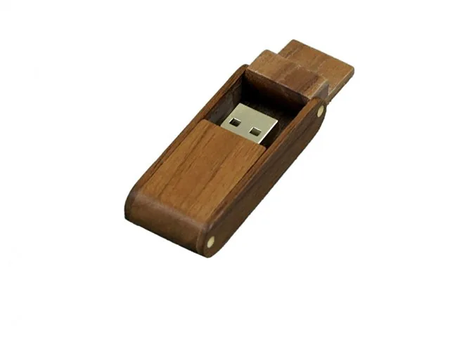 USB 2.0- флешка на 16 Гб прямоугольной формы с раскладным корпусом фото 2