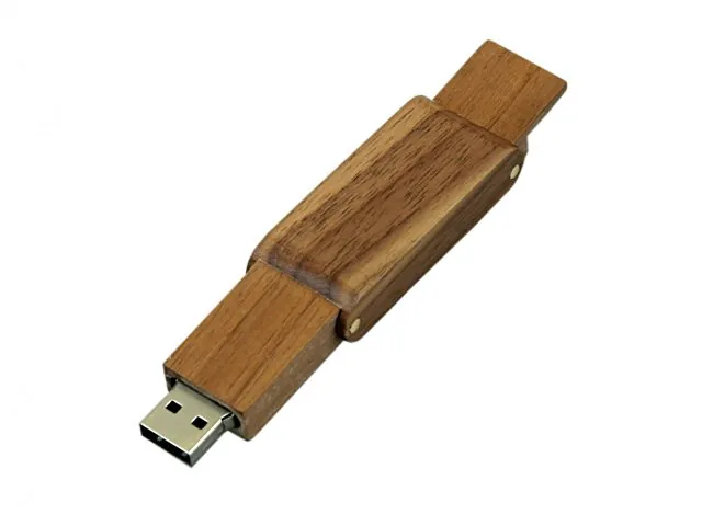 USB 2.0- флешка на 16 Гб прямоугольной формы с раскладным корпусом фото 3