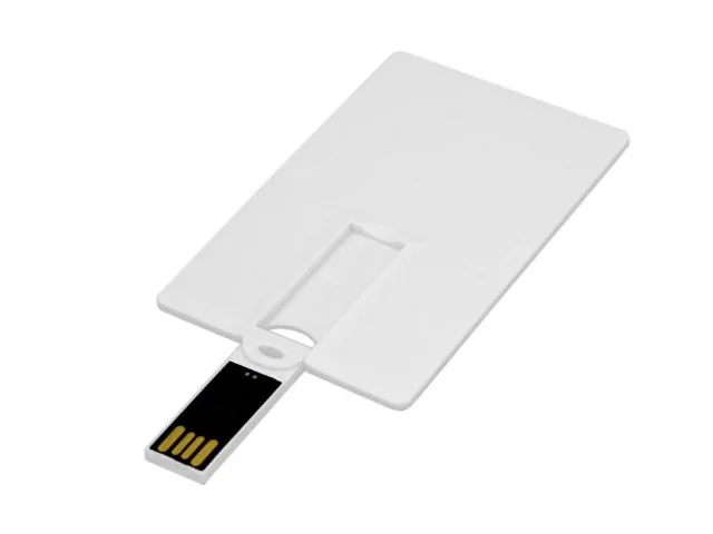 USB 2.0- флешка на 8 Гб в виде пластиковой карты с откидным механизмом фото 2