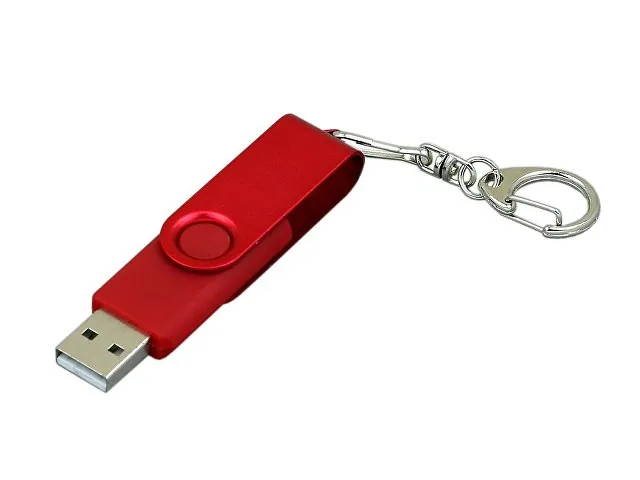 USB 3.0- флешка промо на 32 Гб с поворотным механизмом и однотонным металлическим клипом фото 2