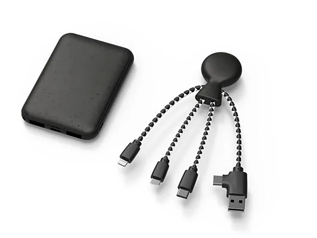 Внешний аккумулятор «BioPack» c кабелем «Mr. Bio», 5000 mAh фото 2