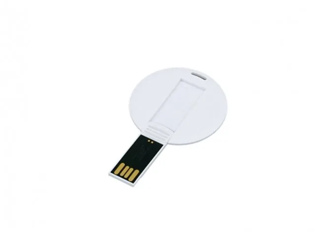 USB 2.0- флешка на 32 Гб в виде пластиковой карточки круглой формы фото 2