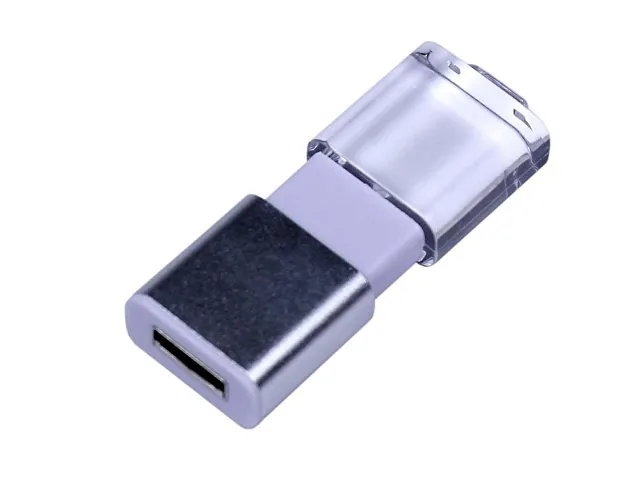 USB 2.0- флешка промо на 32 Гб прямоугольной формы, выдвижной механизм фото 2