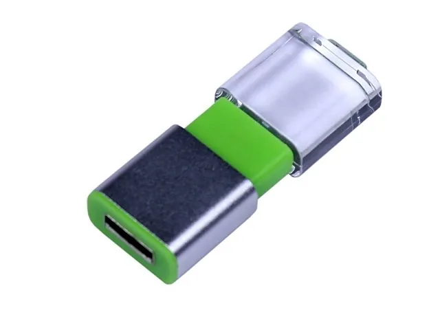USB 2.0- флешка промо на 32 Гб прямоугольной формы, выдвижной механизм фото 2