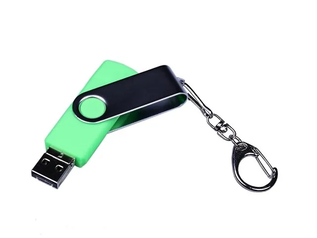 USB 2.0/micro USB/Type-C- флешка на 64 Гб c поворотным механизмом фото 2