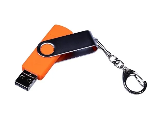 USB 2.0/micro USB/Type-C- флешка на 16 Гб c поворотным механизмом фото 2