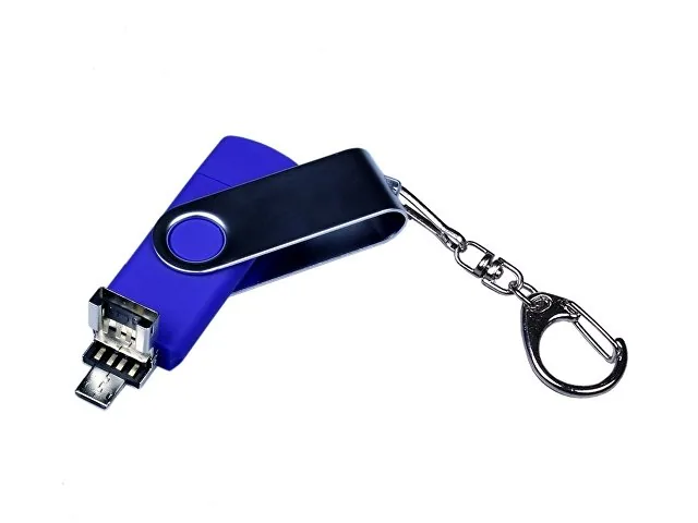 USB 3.0/micro USB/Type-C- флешка на 32 Гб с поворотным механизмом фото 3