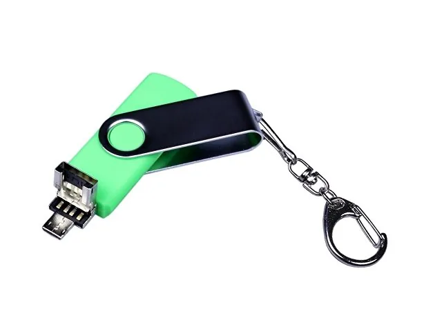USB 3.0/micro USB/Type-C- флешка на 32 Гб с поворотным механизмом фото 3