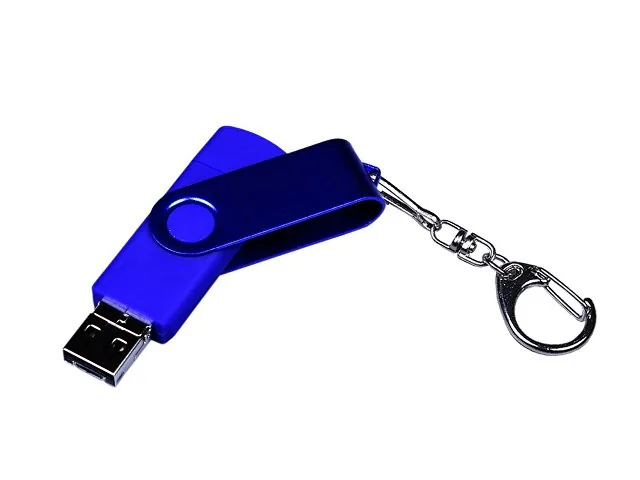 USB 2.0/micro USB/Type-С- флешка на 16 Гб 3-в-1 с поворотным механизмом фото 2