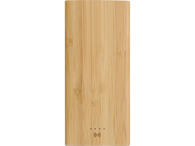 Внешний беспроводной аккумулятор из бамбука «Bamboo Air», 10000 mAh фото 4