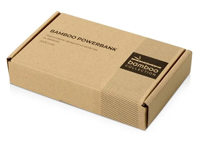 Внешний аккумулятор из бамбука «Bamboo», 5000 mAh фото 11