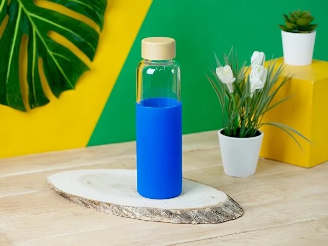 Стеклянная бутылка для воды в силиконовом чехле «Refine» фото 8